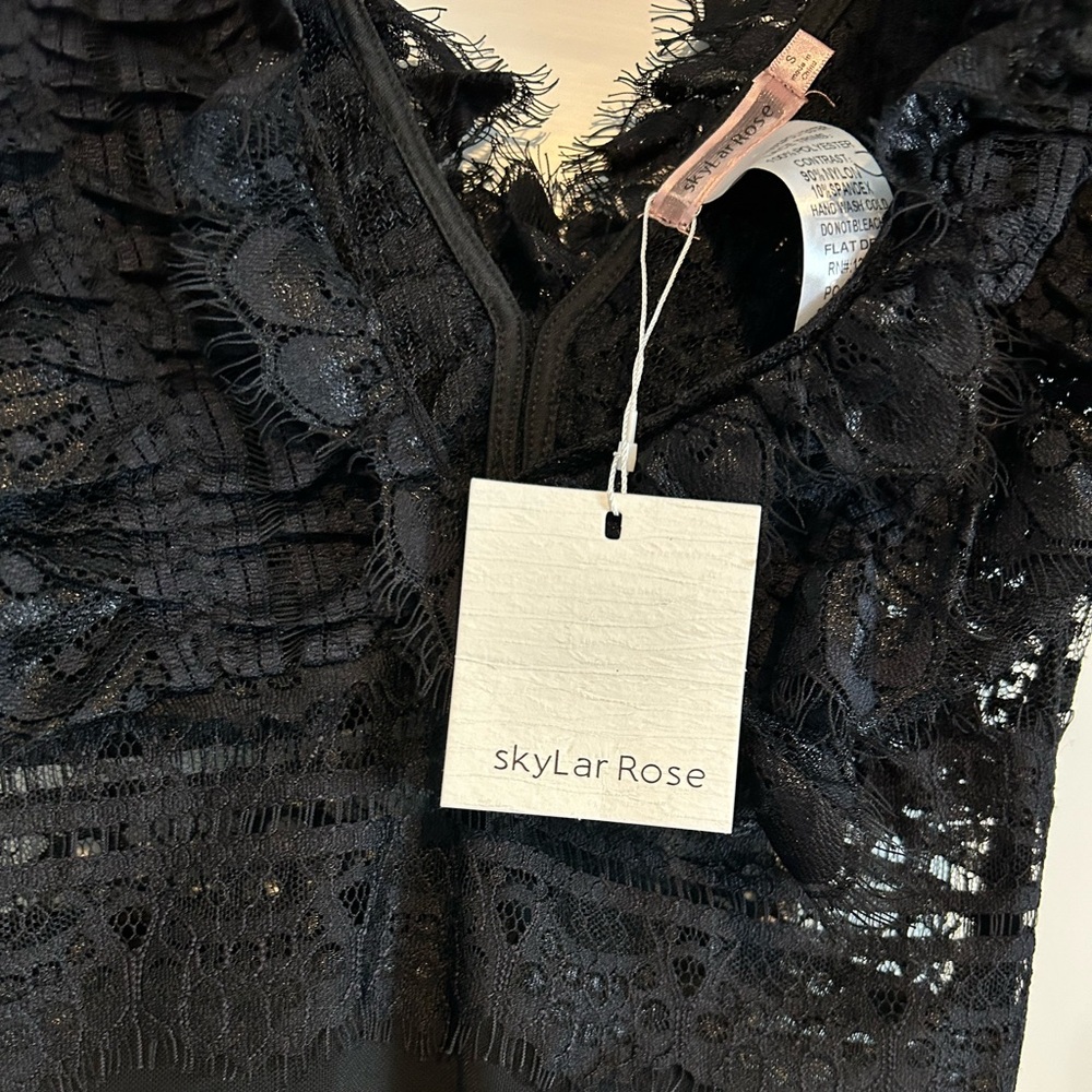 Skylar Rose Black lace bodysuit Size Small New with tag - Picture 8 of 8